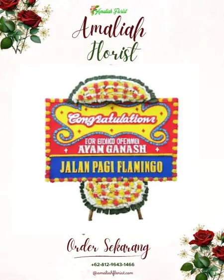Sewa Papan Bunga Tempelan